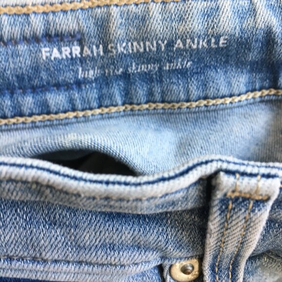 AG ADRIANO GOLDSCHMIED 5 Pocket Light Wash FARRAH High Rise Ankle Skinny Jeans - Picture 3 of 10